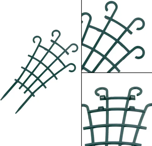 Vista 5 de UWIOFF Paquete de 12 enrejados para plantas en maceta, enrejado de jardín para plantas trepadoras, mini plantas trepadoras, macetas de enrejado