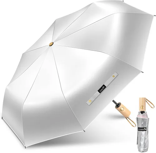 Vista 20 de ZOMAKE Paraguas UV para protección solar, paraguas compacto de viaje de 46