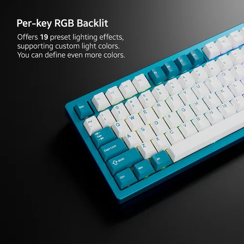Vista 9 de Chilkey ND75 Aluminum Keyboard 75% Percent Wireless Gaming Mechanical Keyboard with LCD Screen, Quick Assembly, BT2.4GUSB-C, Hot Swappable Per-Key