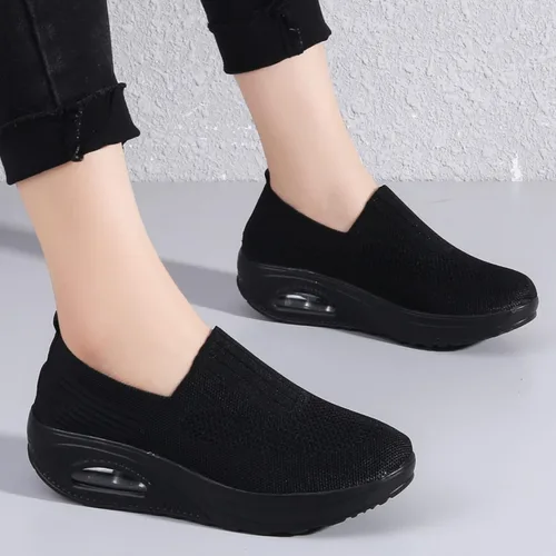 Vista 3 de Touchmosees Tenis ortopédicos de cuña para mujer con cojín de aire para diabéticos