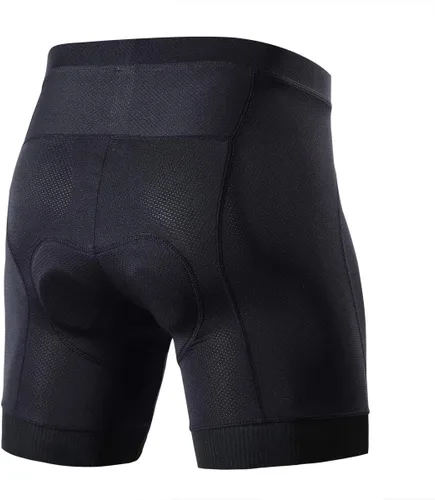 Vista 2 de Souke Sports Pantalones cortos de ciclismo para hombre, con acolchado 4D para bicicleta, MTB Liner Shorts con agarre antideslizante en las piernas