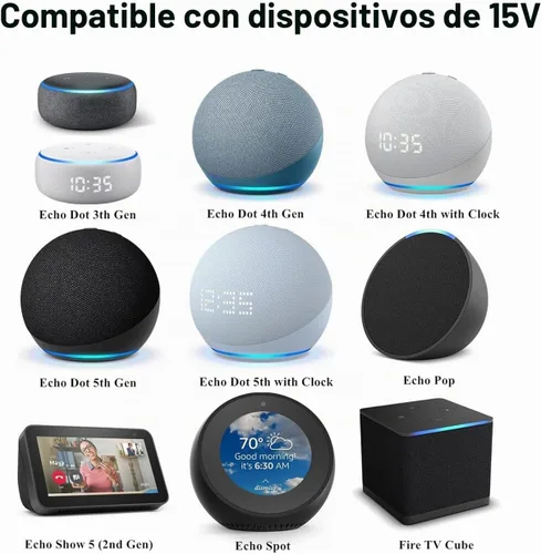 Vista 4 de Goveep - Adaptador de corriente de 15 W compatible con Alexa Echo Pop