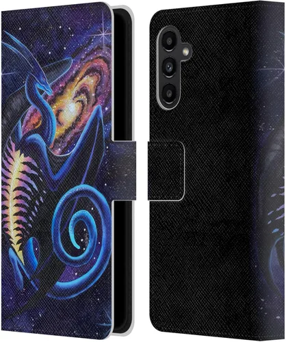 Vista 143 de Head Case Designs Officially Licensed Carla Morrow Galactic Entrancement Dragons Leather Wallet Case Compatible with Samsung Galaxy A07 4G