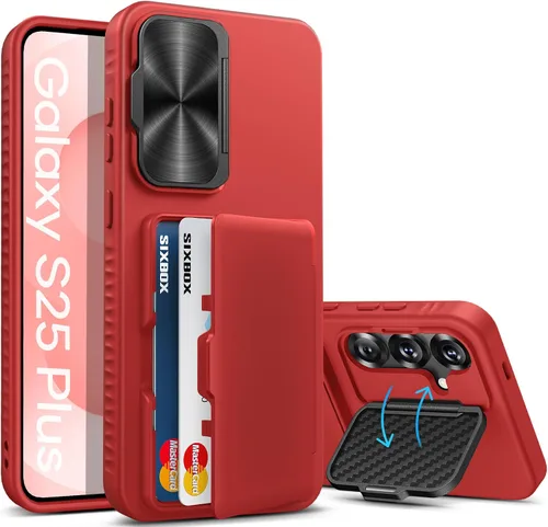Vista 26 de para Samsung Galaxy S25 Funda, Compatible con MagSafe y Soporte Integrado y Grado Militar de Resistencia a Caídas, Funda Magnética Translúcida