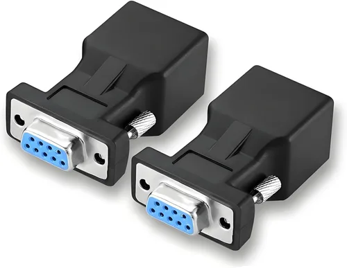 Vista 8 de 2 adaptadores DB9 macho a RJ45 hembra RS232 Serial a RJ45