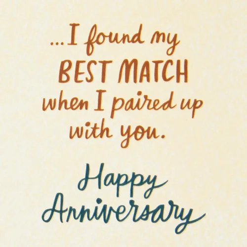 Vista 3 de Tarjeta de aniversario Hallmark para esposo, esposa, novio, novia (Vayan juntos) Foil Accented, Cream Card, Coordinating Envelope, High Quality
