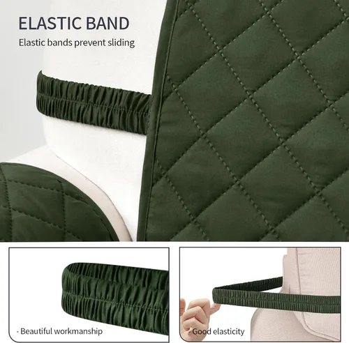 Vista 3 de Funda reversible para sofá de 3 cojines, lavable, con correas elásticas, resistente al agua, apta para perros y mascotas