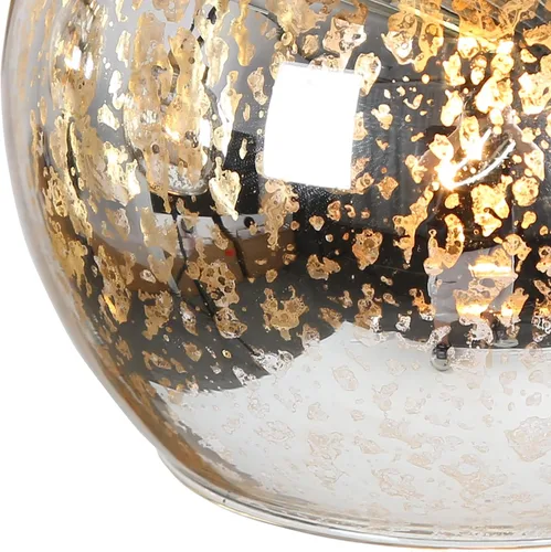Vista 6 de KSANA Lámpara de comedor, candelabro moderno de metal negro dorado para isla de cocina con pantallas de vidrio mercurio, 27.5