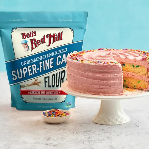 Vista 5 de Bob's Red Mill Harina para tartas - Bolsa de 3 libras, finamente molida, baja en proteínas, sin OMG, Kosher