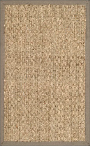 Vista 23 de SAFAVIEH Natural Fiber Collection NF114A - Alfombra de pasillo de hierba marina con patrón de tejido de cesta y borde, de 2 pies 6 pulgadas x 16