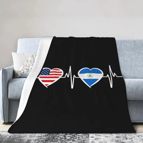 Vista 15 de Manta de franela cálida y ultrasuave con la bandera de Estados Unidos y Maryland, manta negra para todas las estaciones, decoración del hogar
