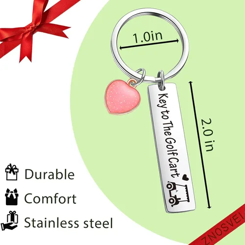 Vista 2 de ZNOSVEI Llavero para jugador de golf, regalo deportivo, para campo de golf, joyería, regalo para marido, llavero para abuelo, regalo para hermano