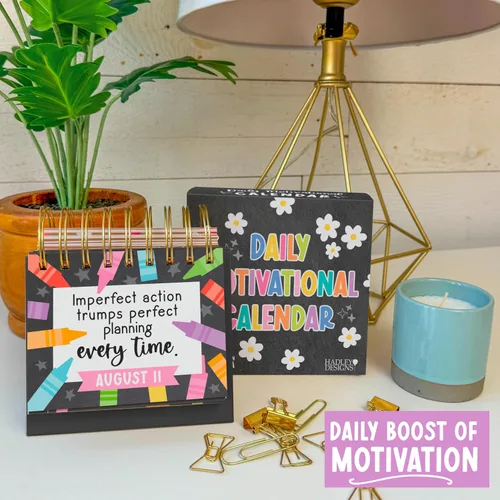 Vista 9 de Citas motivacionales diarias para escritorio - Calendario de escritorio Tiza colorida