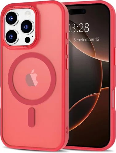 Vista 19 de Anuck - Funda magnética para iPhone 11 compatible con MagSafe, carcasa trasera mate translúcida dura, borde de TPU, delgada, resistente a impactos