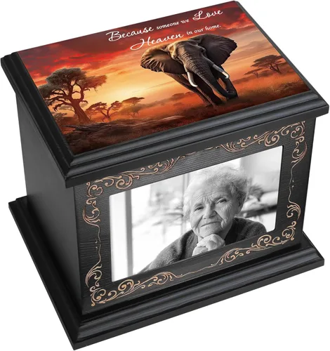 Vista 13 de Urnas de cremación para cenizas humanas de adultos, masculinas o femeninas, urnas conmemorativas funerarias para cenizas con marco para fotos, caja