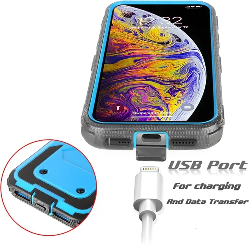 Vista 5 de Asuwish Funda de teléfono para iPhone Xs Max, híbrida, resistente, a prueba de golpes, a prueba de caídas, protección de cuerpo completo, accesorios