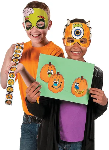 Vista 3 de Juego de 24 hojas (2 docenas) de pegatinas para hacer una calabaza
