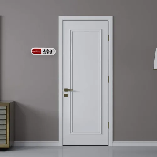 Vista 7 de Letrero de privacidad con texto en inglés «Do Not Disturb Welcome Please Knock», para oficina en casa, hoteles, sala de conferencias, letrero