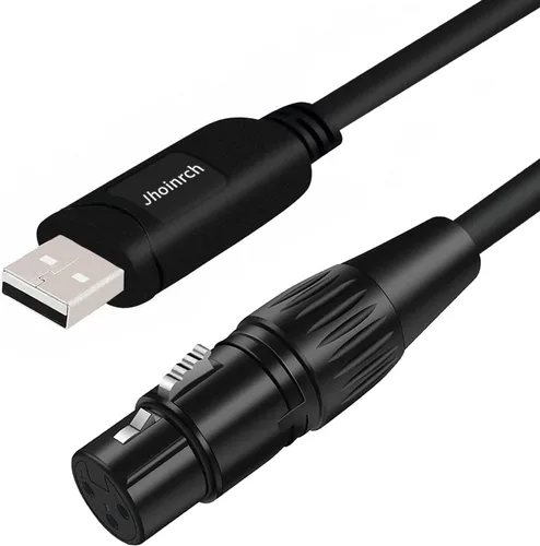 Vista 9 de Cable adaptador de interfaz USB a DMX con chip FT232RNL compatible con Freestyler/QLC+/ Dmxcontrol/Soundswitch/Lightkey/Lightjams (10FT/3M)