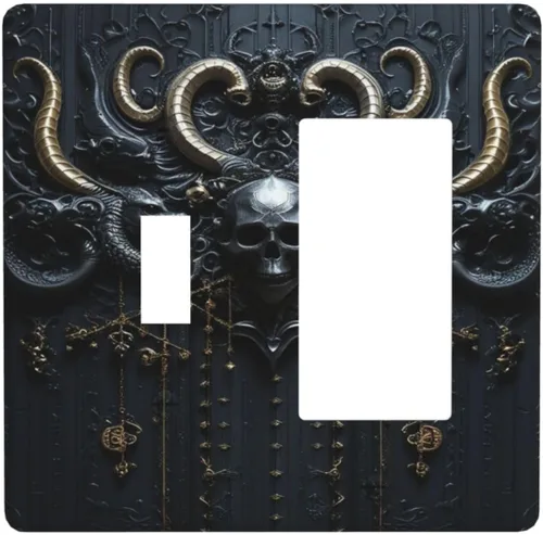 Vista 85 de Decorative Outlet Covers Blue Background White Cat Daisy Floral 2-Gang 1-Gang Wall Plate Single Toggle/Rocker Farmhouse Style Light Switch Covers