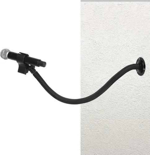 Vista 7 de Soporte para micrófono: soporte de micrófono de escritorio de cuello de cisne de 23.6 pulgadas, soporte de pared para brazo de micrófono, clip