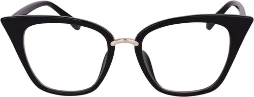 Vista 2 de Lente clara del marco de las gafas de la moda de la MOD del ojo del gato para mujer