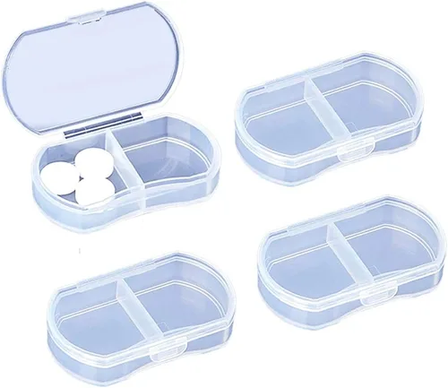 Vista 13 de Organizador de pastillas de viaje portátil, estuche pequeño para bolsillo, pastillero para bolso, organizador de medicinas con 10 compartimentos