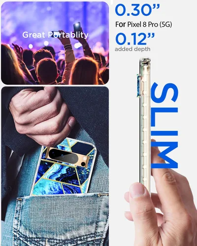 Vista 7 de AICase Funda para Google Pixel 8 Pro con protector de vidrio de cuerpo completo resistente [nunca amarillento] [grado militar anticaídas] protección