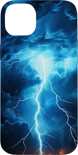 Vista 15 de Cool Blue Lightning Bolt Storm Wild Nature Sky Graphic Art Case for iPhone 17