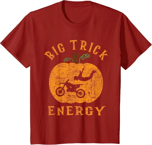 Vista 40 de Dirt Bike Motocross Halloween - Pumpkin Jack O Lantern T-Shirt Asphalt Grey