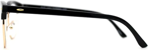 Vista 3 de SA106 Gafas de computadora con bloqueo de luz azul icónicas Brownline de media montura