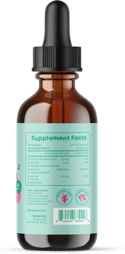 Vista 6 de JoySpring Gotas de vitamina D para niños pequeños para apoyar el crecimiento, los huesos y la salud inmunológica, suplementos de zinc para niños
