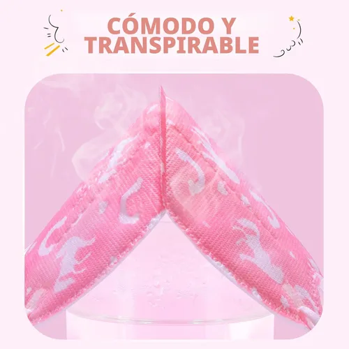 Vista 7 de FENFEN Máscara facial KN95 para niños desechable - Niño unicornio, niños de tamaño pequeño de 4 a 12 años, protección de 5 capas, transpirable