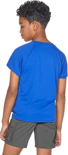 Vista 6 de ATHLIO Paquete de 2 camisetas de manga corta UPF 50+ para niños, camiseta de natación para surf acuático, camiseta de natación UVSPF
