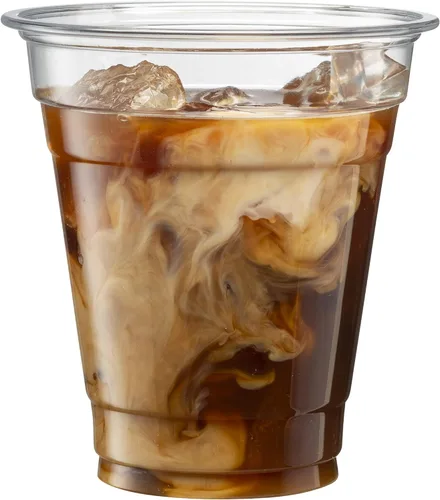 Vista 7 de [50 juegos de 12 onzas] Vasos de plástico transparente para mascotas con tapas de cúpula para café helado, bebidas frías, batidos, tazas
