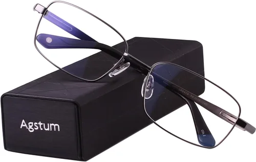 Vista 18 de Agstum Gafas ópticas de montura duradera de titanio con montura completa