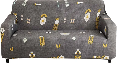 Vista 13 de MBROS Funda estampada para sofá, funda de sofá de tela elástica elástica, 1 pieza, antideslizante, universal, de elastano, protector de muebles