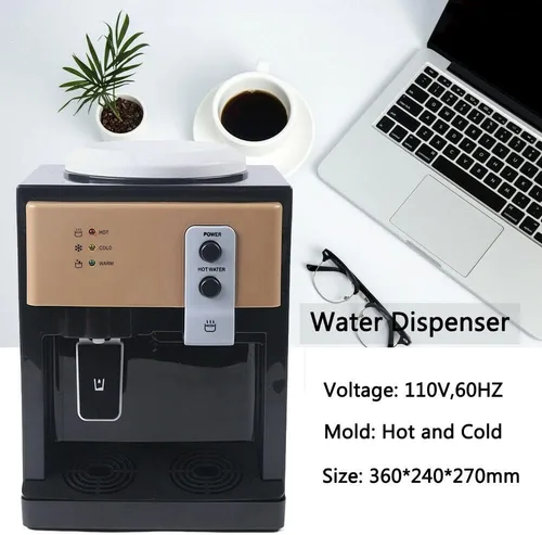 Vista 4 de Dispensador de agua para encimera, enfriador de agua fría caliente con indicador de trabajo, dispensador de enfriador de agua de carga superior