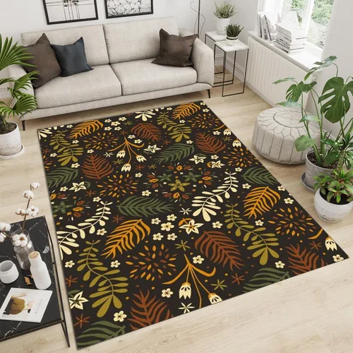 Vista 10 de Alfombra de área de flores simples moradas, alfombra abstracta degradada para interiores, decoración de sala de estar, cálida, suave, duradera