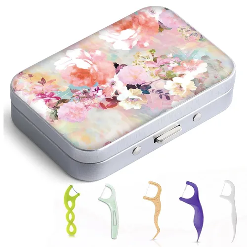 Vista 11 de Caja portátil de hilo dental Gerkia, fácil de almacenar palillos de hilo dental de varios tamaños, dispensador portátil de hilo dental es perfecto