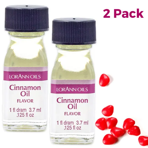 Vista 2 de LorAnn - Aceite de canela sabor SS, 1 botella de dram (0.0125 onzas líquidas - 0.1 fl oz), paquete de 2
