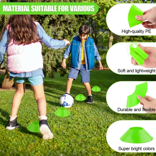 Vista 4 de 15 conos de fútbol para entrenamiento deportivo, mini conos de fútbol flexibles de agilidad deportivos, conos de entrenamiento para fútbol