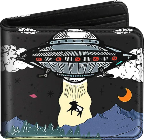 Vista 37 de Cartera de cuero de dibujos animados para mujer, c-mármol azul, Lindo