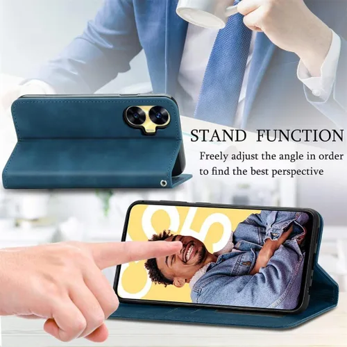 Vista 5 de Funda compatible con Xiaomi Poco X3 GT, tarjetero de piel sintética, compatible con Redmi Note 10 Pro (China) 5G con cierre magnético, soporte