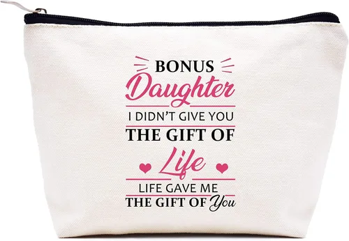 Vista 146 de LIBIHUA Bolsa de maquillaje para mujer, bolsa de cosméticos regalos para ella, bolsa de viaje femenina, Beige, 1 en mi era de Lacrosse Mom