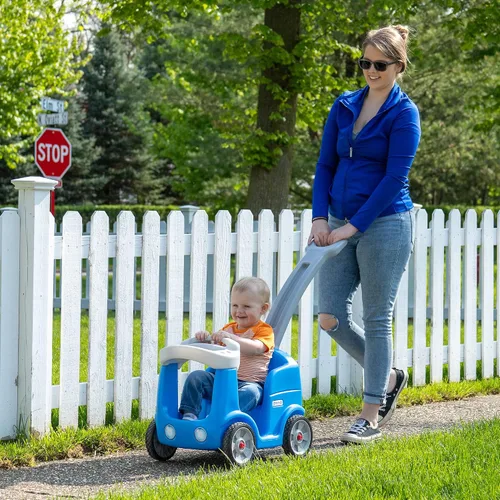 Vista 7 de Simplay3 Roll and Stroll - Auto de empuje silencioso para niños pequeños, con cinturón de seguridad, para niños de 1.5 a 4 años, azul