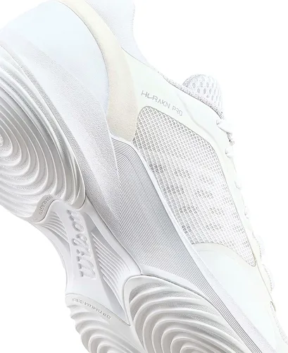 Vista 2 de WILSON Zapatos de pádel Hurakn Pro V2 para mujer, Blanco/Blanco/Plateado