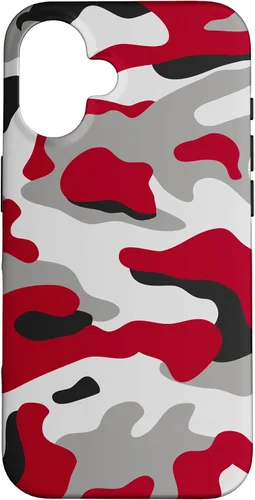 Vista 32 de red camo Print red and Black Camoflage Pattern Phone Case for iPhone 17