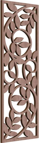 Vista 41 de 9 3/8"W x 24 3/8"H x 1/4"T Utica Decorativo Fretwork Madera Paneles de Pared, Abedul