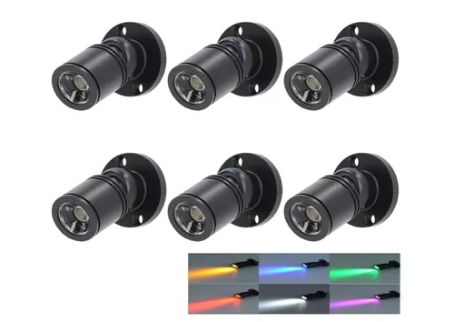 Vista 10 de Mini focos LED regulables de 12V para exhibición – Luz diurna de 1.5W 6500K, focos pequeños para exhibiciones con regulador de intensidad, negro